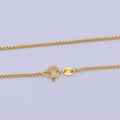 24k Gold plated Box Chain Necklace Dainty Box Chain Necklace, 1mm Link Chain Necklace, Box Chain Ready to Wear Necklace | WA-1132 Clearance Pricing - DLUXCA