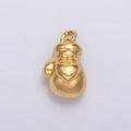 24K Gold plated Boxing Glove Minimalist Multidimensional Charm | W099 - DLUXCA