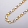 24k Gold plated Boxy Cable Wide Link Unfinished Yard 9mm Chain in Gold & Silver | ROLL-1116 ROLL-1200 Clearance Pricing