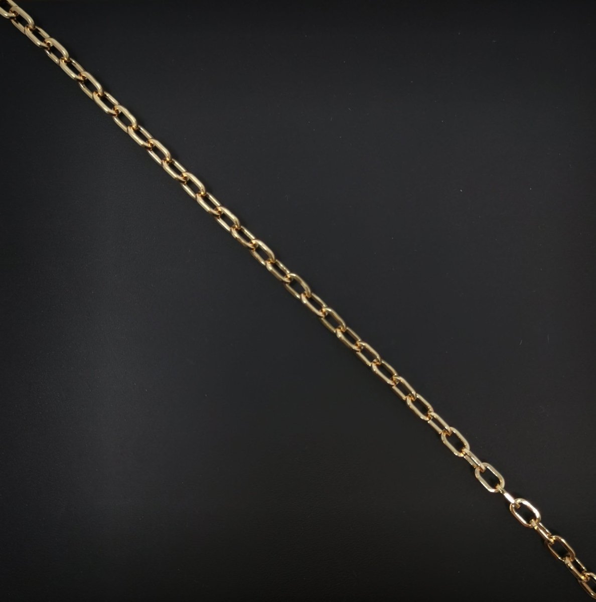 24K Gold plated CABLE Chain by Yard, Wholesale Bulk Roll Chain For Jewelry Making, Necklace Bracelet Anklet Component Supply | ROLL-066 Clearance Pricing - DLUXCA