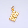 24K Gold plated Cat Kitten Pet Under Celestial Starry Night Charm | W043 - DLUXCA