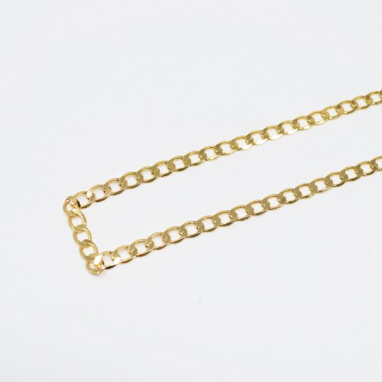 24K Gold plated Chain 4.5mmx7.2mm, Miami Cuban Curb Chain by Yard Wholesale bulk Roll Chain for DIY Jewelry | ROLL-430 Clearance Pricing overstock - DLUXCA