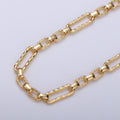 24K Gold plated Chain By Yard, Long and short Fancy Chain By Yard, Wholesale Roll Chain For Jewelry Making | ROLL-370 Clearance Pricing - DLUXCA