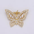 24k Gold plated Charm Dainty Micro Pave Butterfly Charm Gold Animal Jewelry Inspired Cubic Mariposa Butterfly pendant for Necklace Bracelet E-134 - DLUXCA