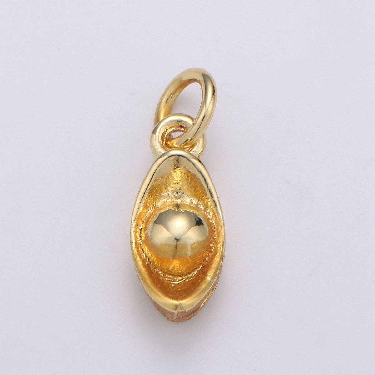 24K Gold plated Chinese Gold Ingot Charm E-074 - DLUXCA