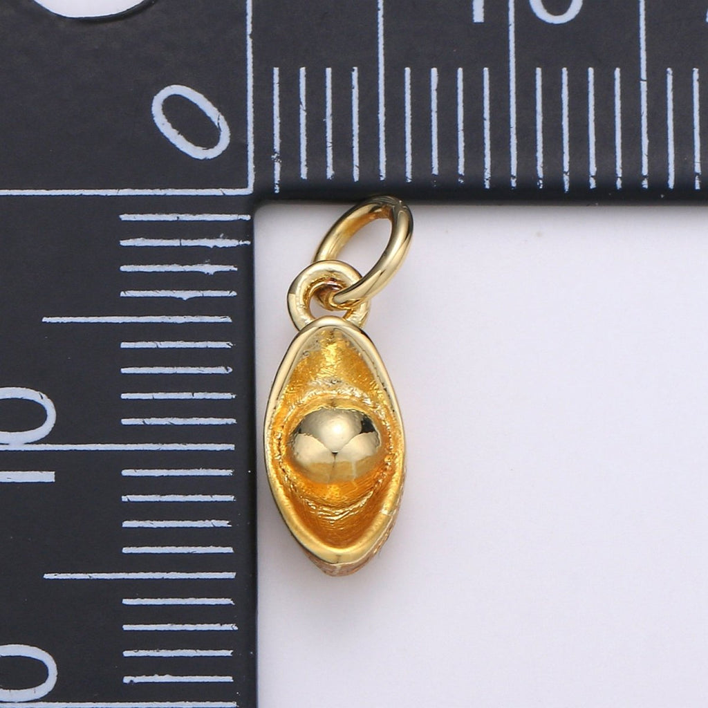 24K Gold plated Chinese Gold Ingot Charm E-074 - DLUXCA
