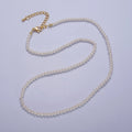 24k Gold plated Classic Pearl Necklace 16.5 inch Bridal Necklace with Adjustable 2" Extender Chain | WA-1558 Clearance Pricing - DLUXCA