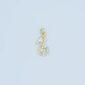 24K Gold plated Clear CZ High Heels Shoes Charm | N089 