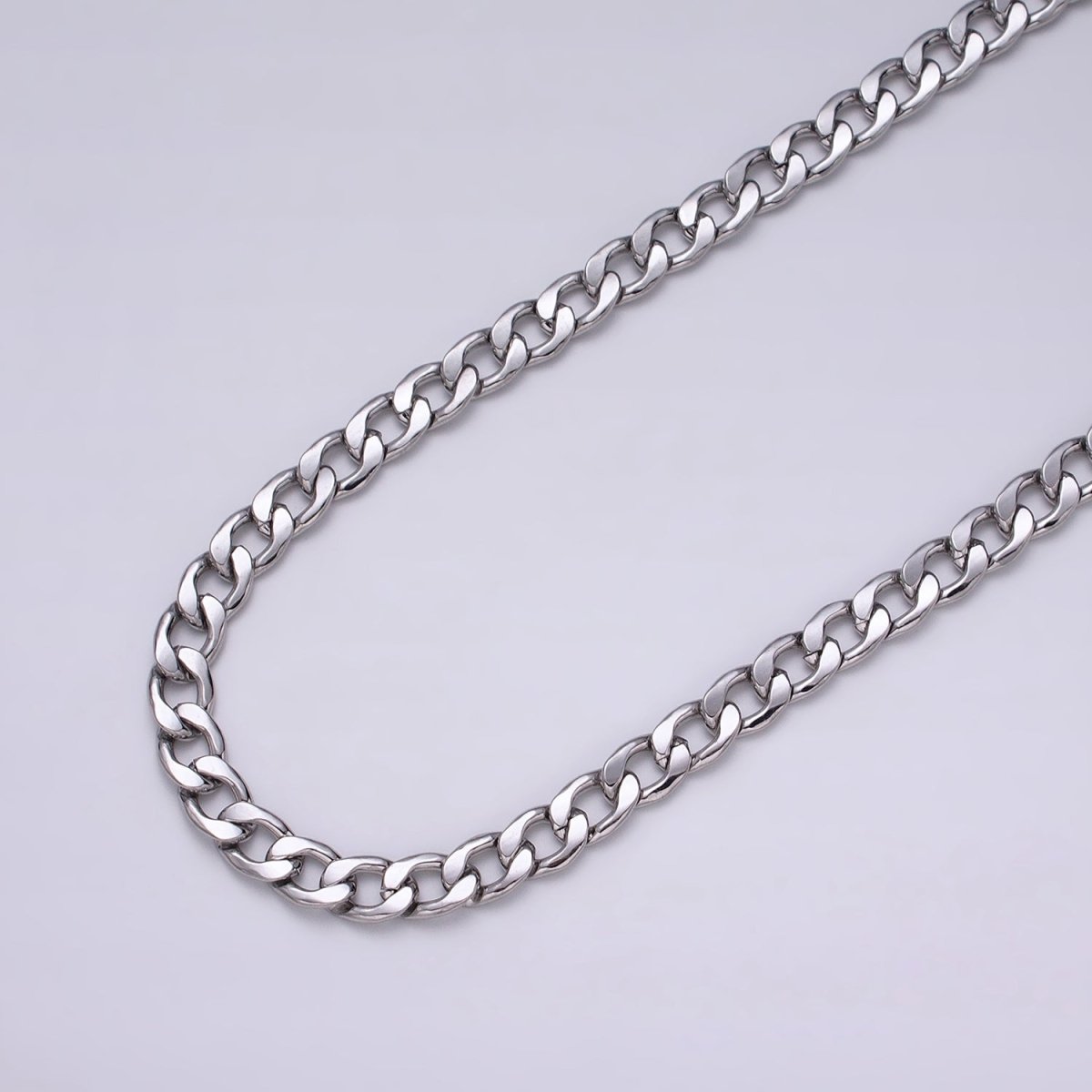 24k Gold plated Cuban Curb Chain 7.5mm Unfinished Unisex Curb Link Chain by Yard Wholesale Jewelry Making Supplies | ROLL-1283 ROLL-1284 Clearance Pricing - DLUXCA