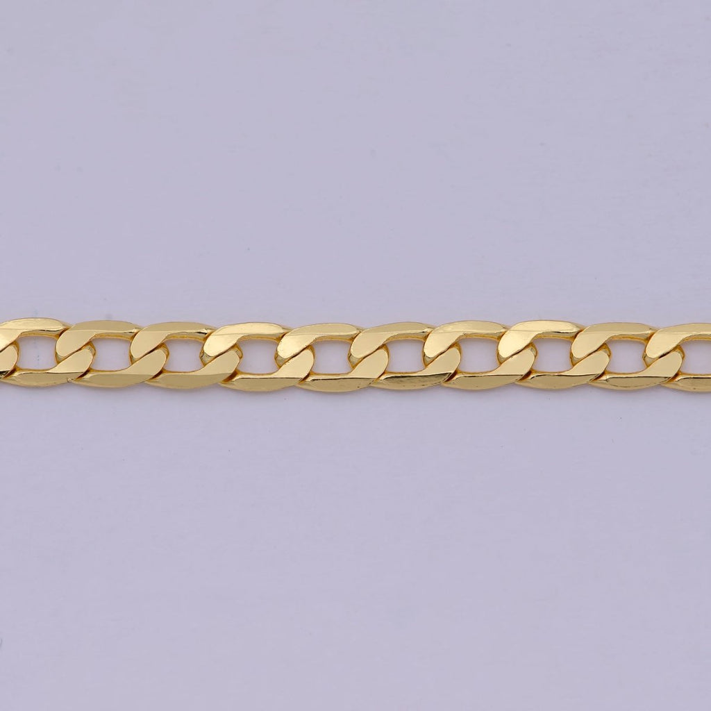 24K Gold plated Cuban Link Chain Necklace 18 inch Miami Cuban, 3.2mm Gold Chain, Curb Link, Men Women Chain Necklaces | WA-523 Clearance Pricing - DLUXCA