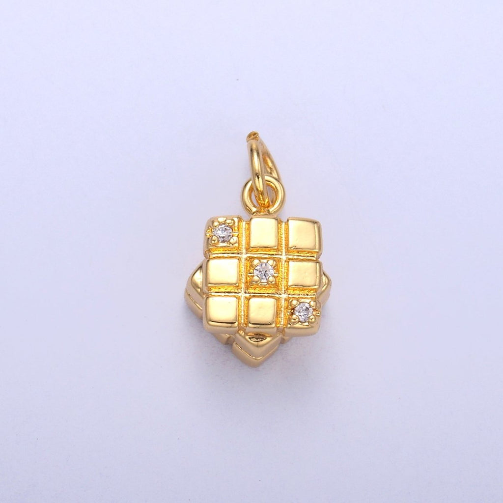 24k Gold plated Cubic Charm Games Rubrik Inspired Jewelry N - 011 