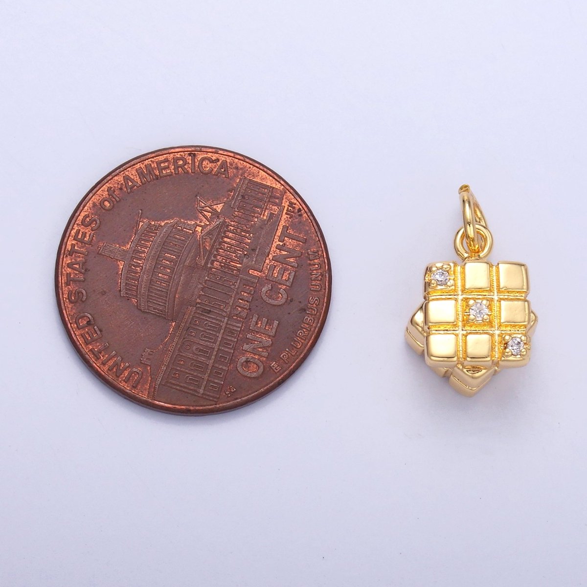 24k Gold plated Cubic Charm Games Rubrik Inspired Jewelry N - 011 