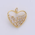 24k Gold plated Cubic heart charms Gold Star Charm Celestial Jewelry Making Supply I-703 - DLUXCA
