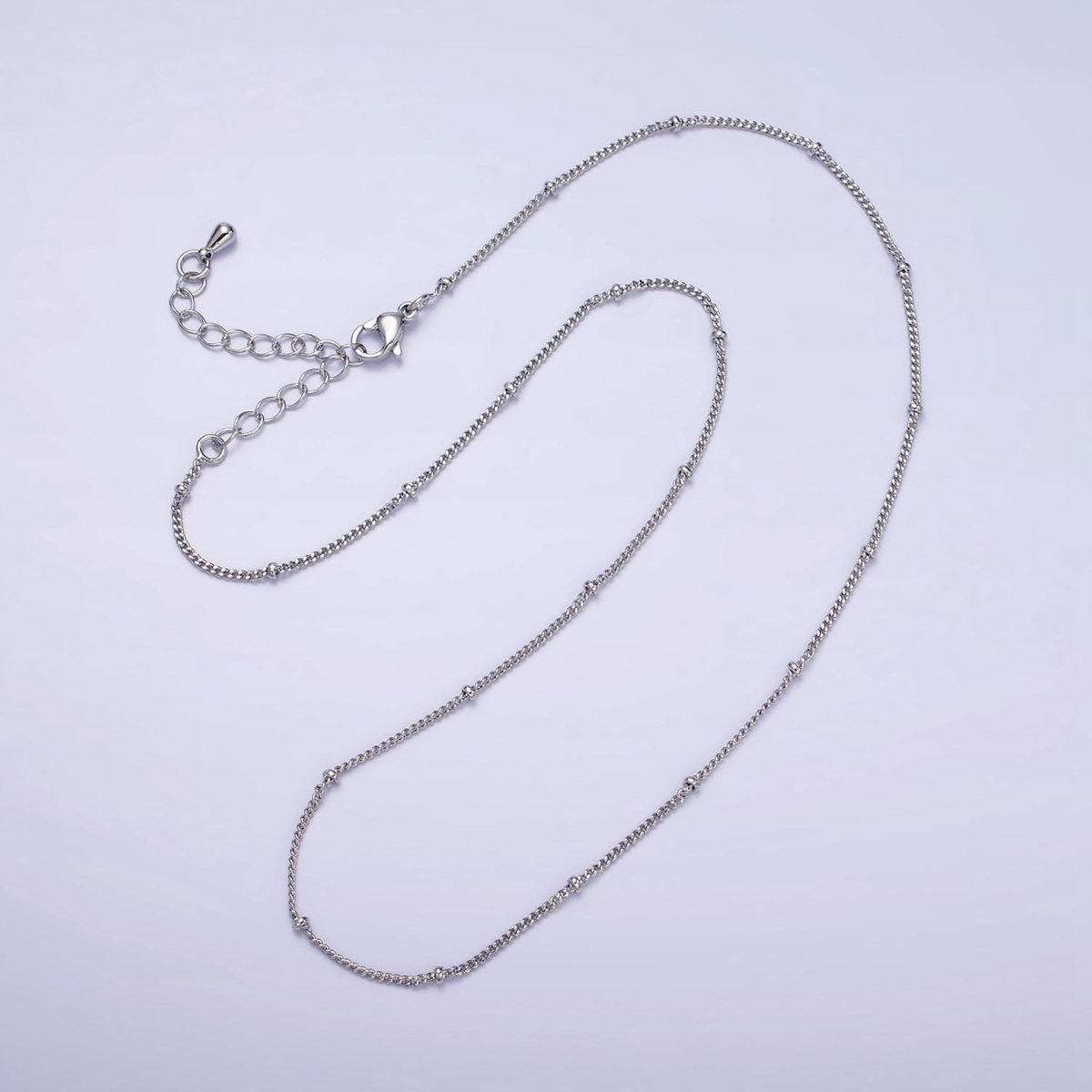 OS 24K Gold plated Curb Chain With Gold Beads For Wholesale Necklace Dainty Satellite Chain Jewelry Making Supplies | WA-1845 WA-1846 Clearance Pricing