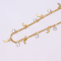 24K Gold plated Curb Crescent Solitaire CZ CZ Cubic Chain by Yard, Rosary Chain Findings, DIY Chains Crafts Accessories Making Supply | ROLL-394 Clearance Pricing - DLUXCA