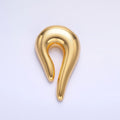 24K Gold plated Curve Horn Slide Charm | W821 - DLUXCA