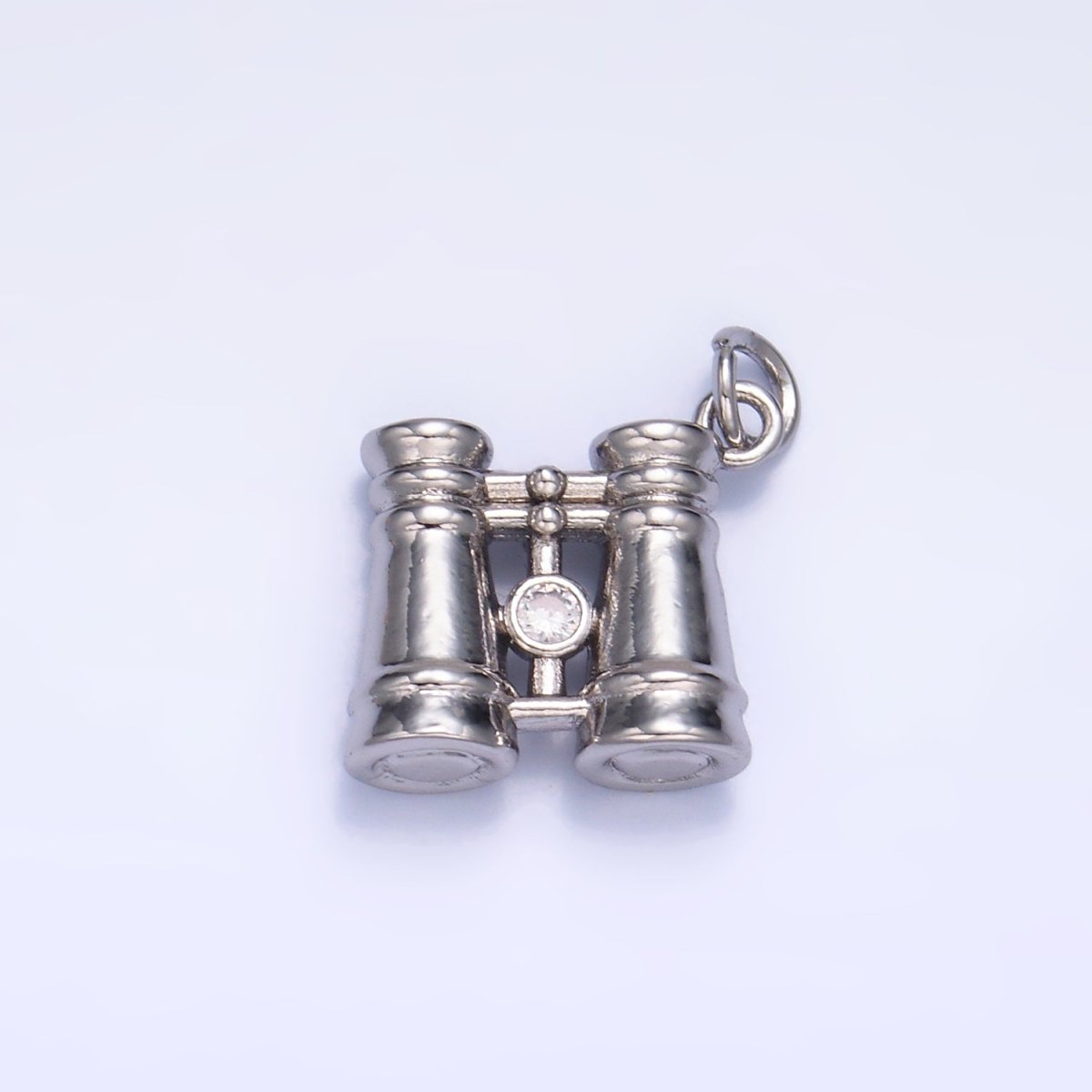 24K Gold plated CZ Binoculars 3D Multidimensional Charm in Gold & Silver | W368 - DLUXCA