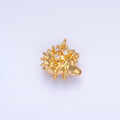 24K Gold plated CZ Porcupine Hedgehog Animal 3D Multidimensional Charm in Gold & Silver | W380