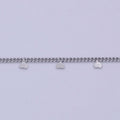 24K Gold plated Dainty 1.6mm Curb Chain with Hearts Charm, Rhodium Plated Unique Curb by Yard, Unfinished Chain For Jewelry Making | ROLL-645, ROLL-646 Clearance Pricing - DLUXCA