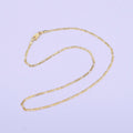 24K Gold plated Dainty 1.8mm Figaro Chain 15.5 Inch Choker Necklace | WA-1455 Clearance Pricing - DLUXCA