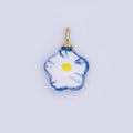 24K Gold plated Daisy Flower Ceramic Drop Pendant | N049 - N051 