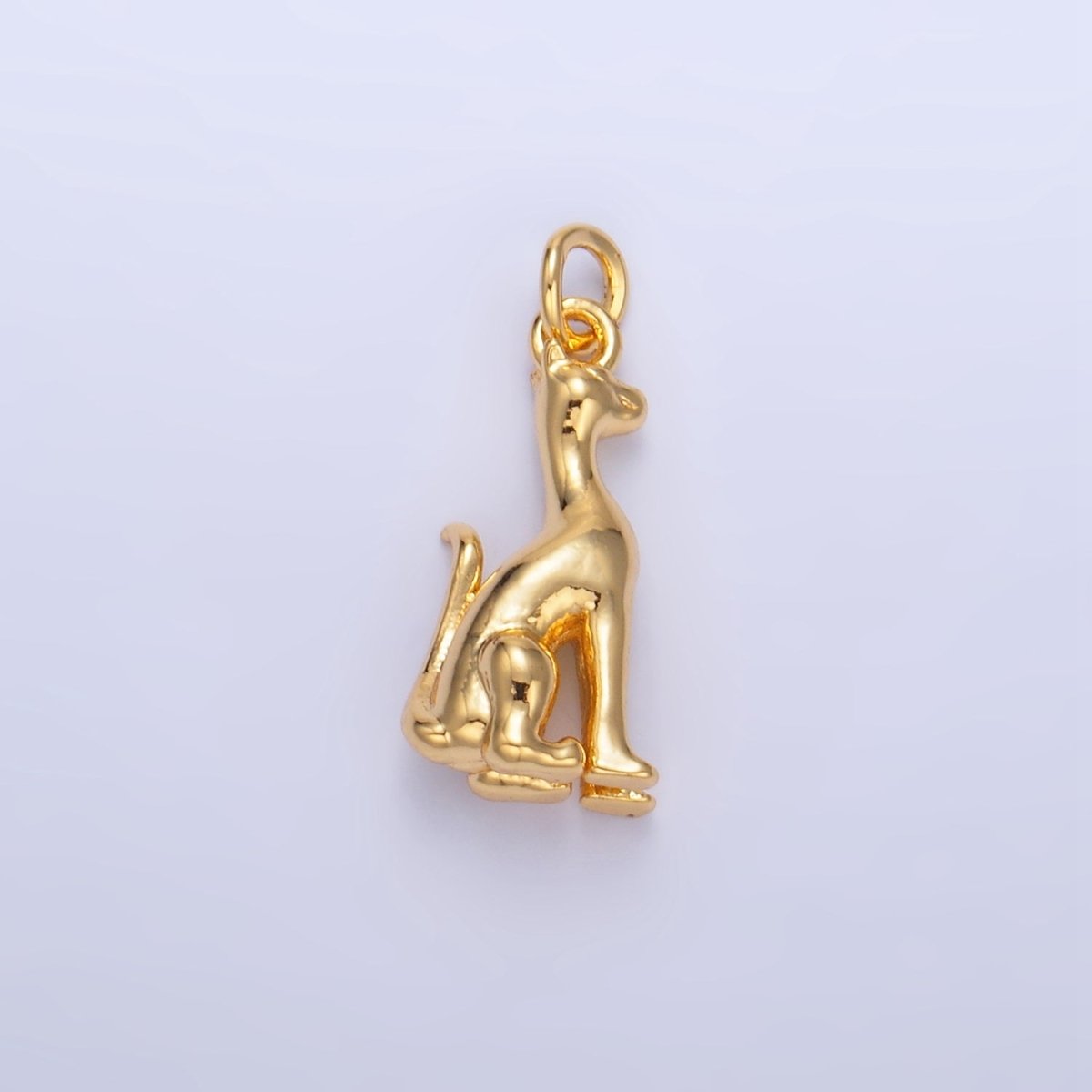 24K Gold plated Doberman Dog Pet 3D Multidimensional Charm in Gold & Silver | W207
