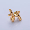 24K Gold plated Dog Balloon Animal Charm, Dainty Birthday Charm For DIY Jewelry Making | W-148 - DLUXCA