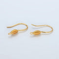 24K Gold plated Dotted Sphere French Hook Earrings Findings | L076 - DLUXCA