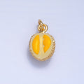 24K Gold plated Durian Fruit Enamel Mini Multidimensional Charm | W053 - DLUXCA