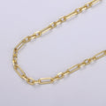 24K Gold plated Elaborate PAPERCLIP long and short Chain Sold by Yard For Jewelry Making | ROLL-435 ROLL-551 Clearance Pricing - DLUXCA