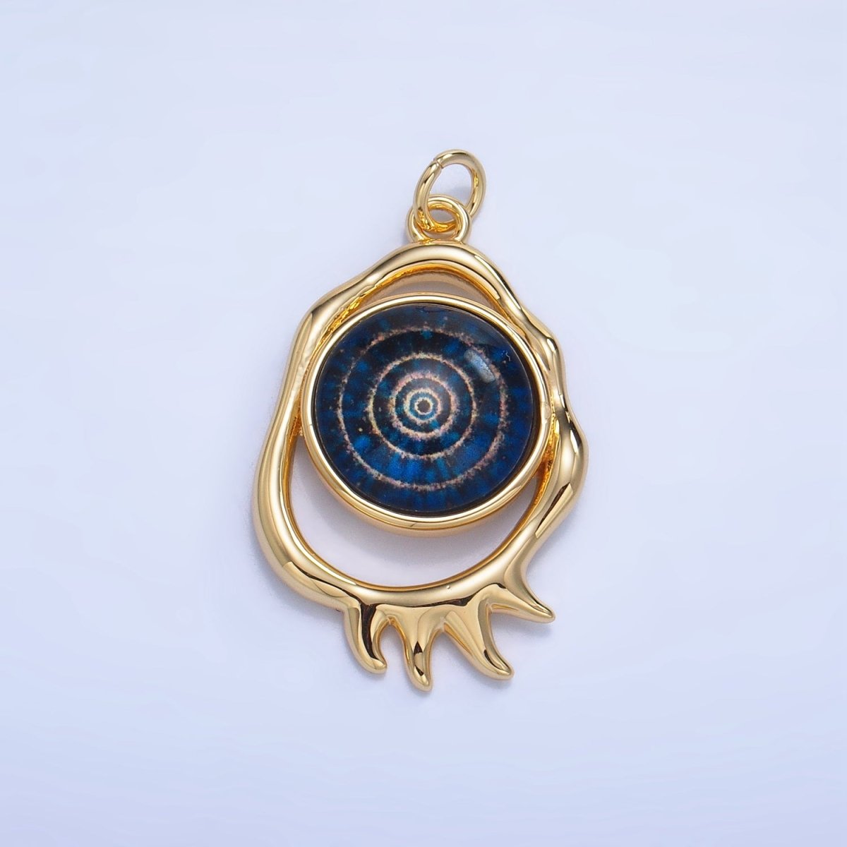 24K Gold plated Evil Eye Open Molten Charm | AG910 - AG912