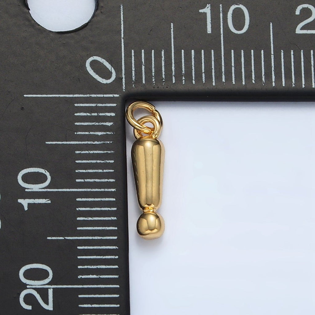 24K Gold plated "!" Exclamation Mark Minimalist Charm | AC161 - DLUXCA