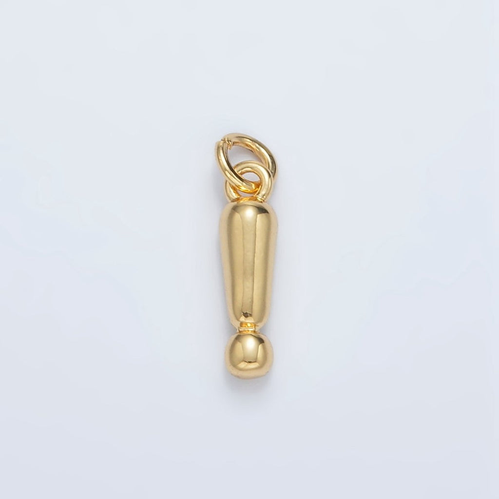 24K Gold plated "!" Exclamation Mark Minimalist Charm | AC161 - DLUXCA
