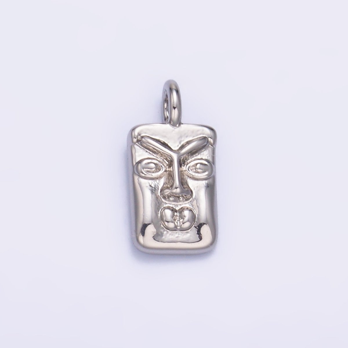 24K Gold plated Face Square Charm in Gold & Silver | W866 - DLUXCA