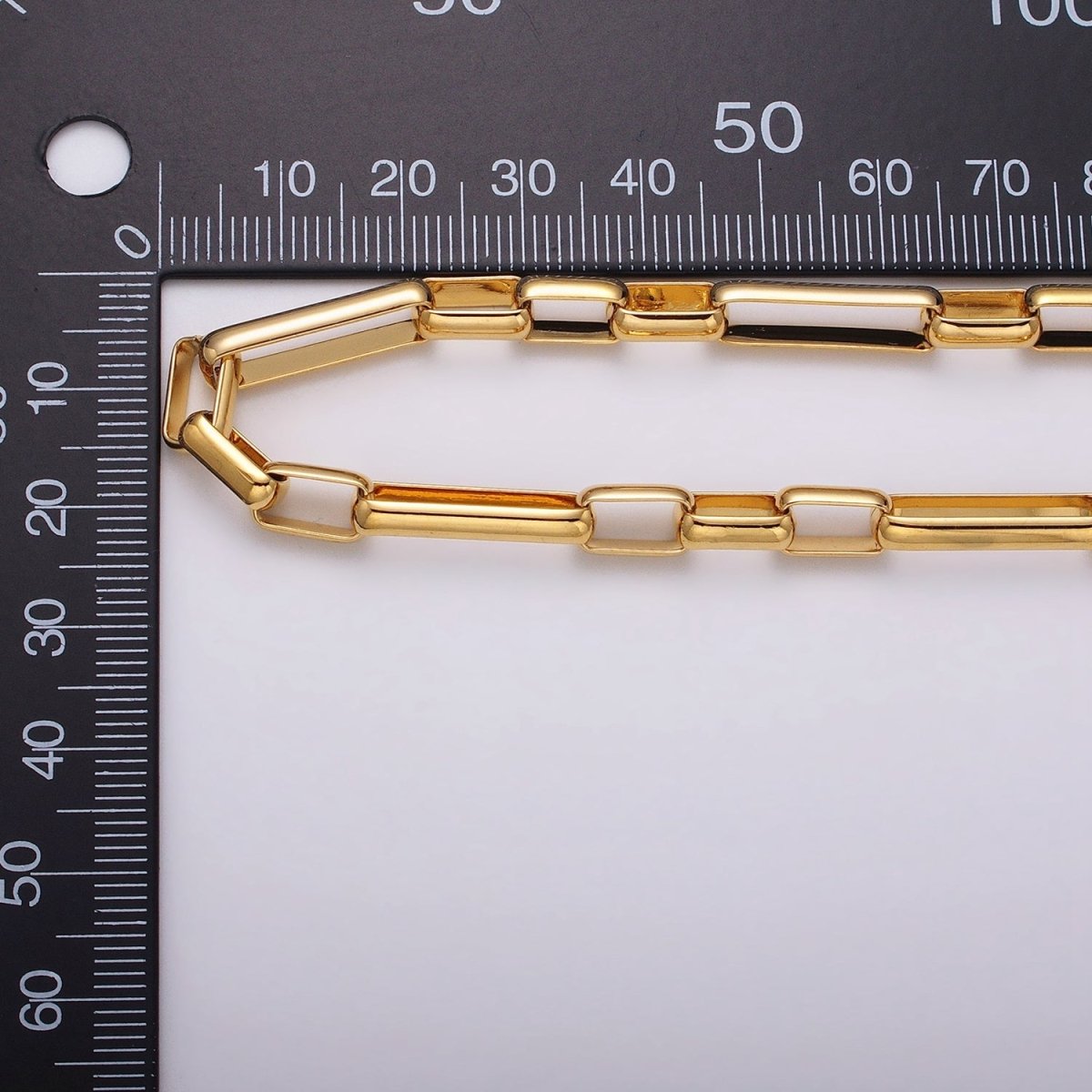 24k Gold plated Figaro Long and Short Fancy Unfinished Yard Chain in Gold & Silver | ROLL-1322 Clearance Pricing - DLUXCA