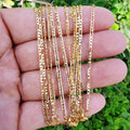 24K Gold plated Figaro Necklace - 13.9 Inches Choker Necklace - 2mm in Width - Figaro Necklace w/ Lobster Clasps | CN-855 Clearance Pricing - DLUXCA