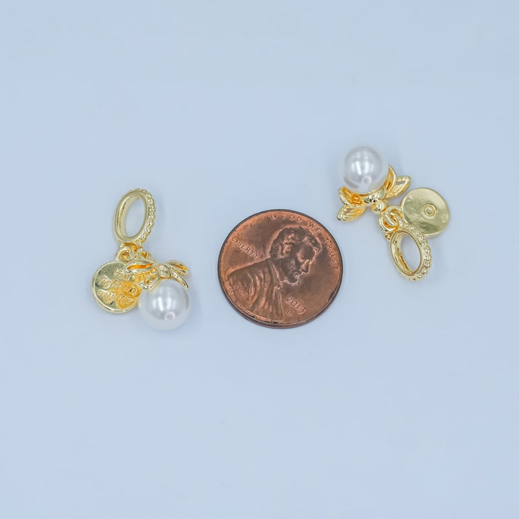 24K Gold plated Firefly "You Light Up My Life" Script Rhondelle Bail Drop Pendant | AA1501 