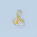 24K Gold plated Firefly "You Light Up My Life" Script Rhondelle Bail Drop Pendant | AA1501 