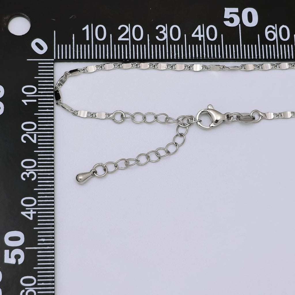 24K Gold plated Flat Diamond Cut Mariner Anchor Necklace 15.75 inch, 18 inches for Minimalist Jewelry | WA - 1841 WA - 1842 Clearance Pricing - DLUXCA