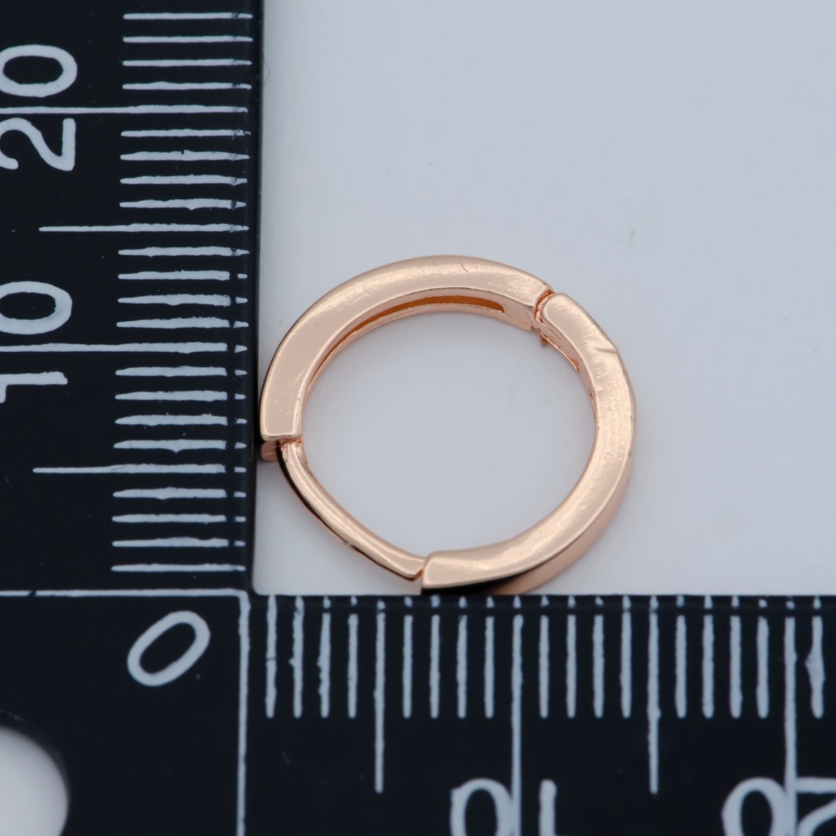 24K Gold plated Flat Minimalist Huggie Earrings in Gold, Silver & Rose Gold | AB1208 - AB1210 - DLUXCA