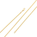 24K Gold plated Foxtail Wheat Chain Necklace, 20 inch Foxtail Finished Necklace For Jewelry Making, Dainty 2.3mm Foxtail Necklace w/ Lobster Clasps | CN-304 Clearance Pricing - DLUXCA