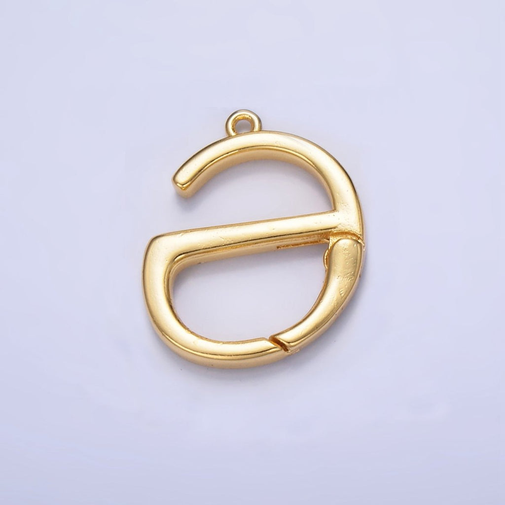 24K Gold plated G - Shaped Push Gate Geometric Finding | Z1000 - DLUXCA