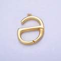 24K Gold plated G - Shaped Push Gate Geometric Finding | Z1000 - DLUXCA