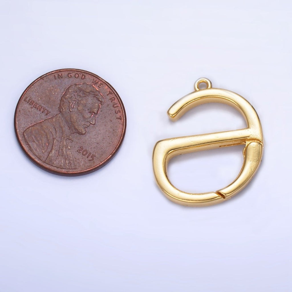 24K Gold plated G - Shaped Push Gate Geometric Finding | Z1000 - DLUXCA