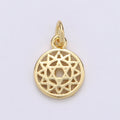 24K Gold plated Geometry Charm D-917 - DLUXCA