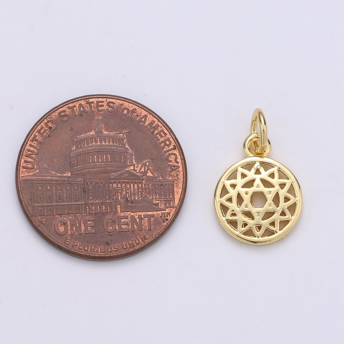 24K Gold plated Geometry Charm D-917 - DLUXCA