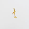 24k Gold plated Giraffe Charm Giraffes African Safari 3D Pendant Animal Charm for Kids Jewelry Micro Pave Charm Necklace, J-216 - DLUXCA