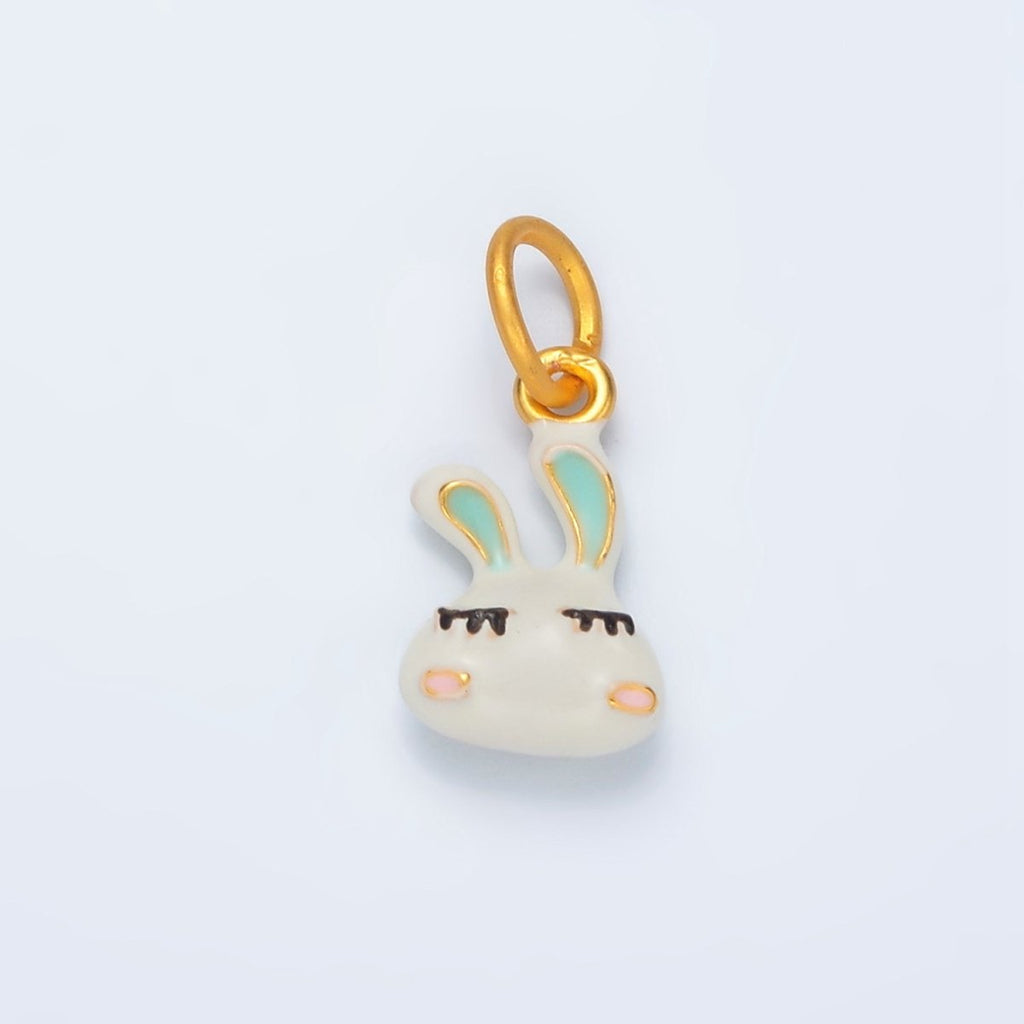 24K Gold plated Glam Beauty Bunny, Animal Charm | AG923 - DLUXCA