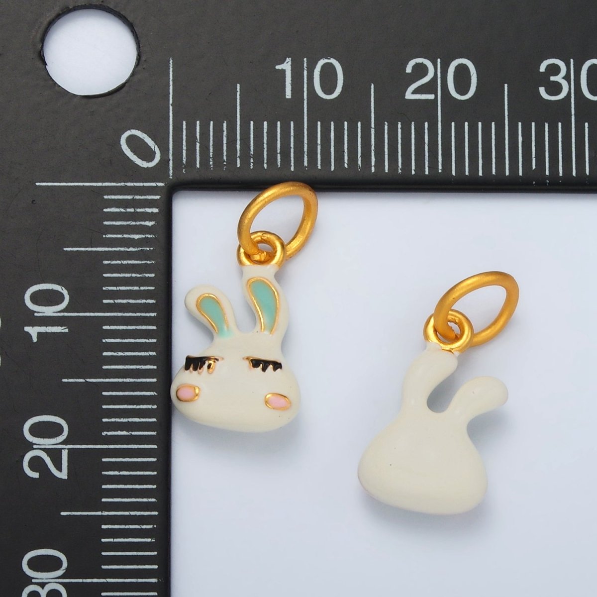 24K Gold plated Glam Beauty Bunny, Animal Charm | AG923 - DLUXCA
