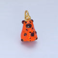 24K Gold plated Glass Capybara with Baby Pups Animal Charm | X582 - DLUXCA